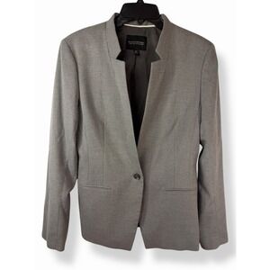Banana Republic Gray Herringbone Dress Long And Lean Blazer Jacket Women's 10